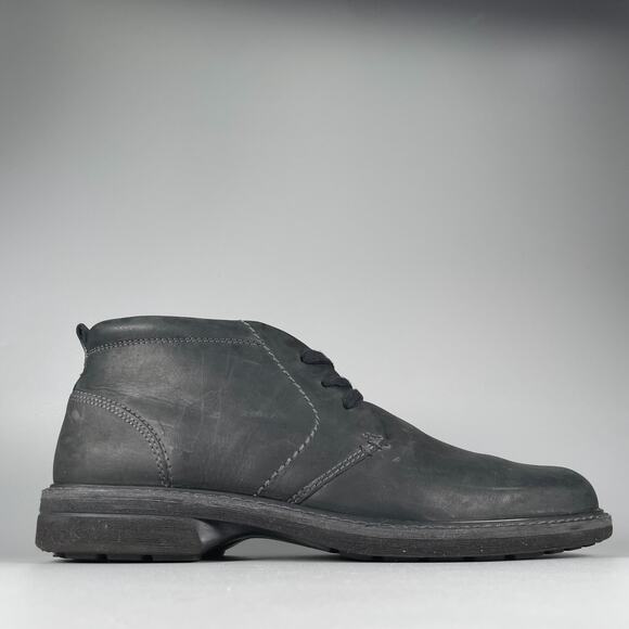 ECCO Turn Men\'s EU 45 US 11 Black Leather Shaft Chukka Ankle Boots Casual EUC main image 4